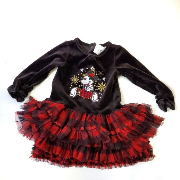 Disney Baby | Minnie Mouse Plaid Tulle Dress - Picture 1 of 9